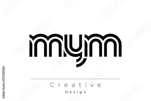 MYM Creative Unique Modern Letter Logo Design