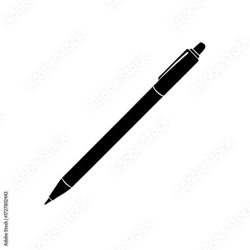 Black Ballpoint Pen Simple Design Transparent Background