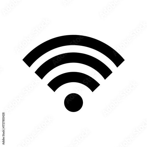 Wi Fi Signal Bar Icon Stylized 3D Transparent Background
