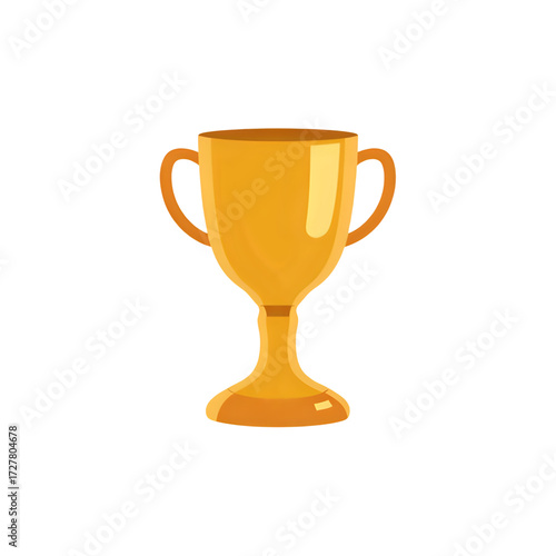Golden trophy celebrates achievement achievement success victory