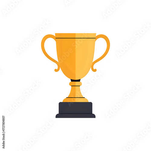 Golden trophy symbolizing achievement and victory celebration
