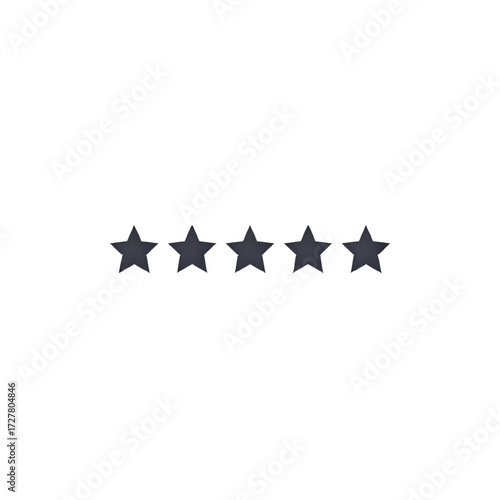 Five star rating symbol for customer satisfaction