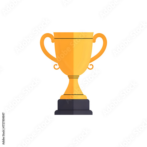 Gold trophy celebrates achievement and victory in competition