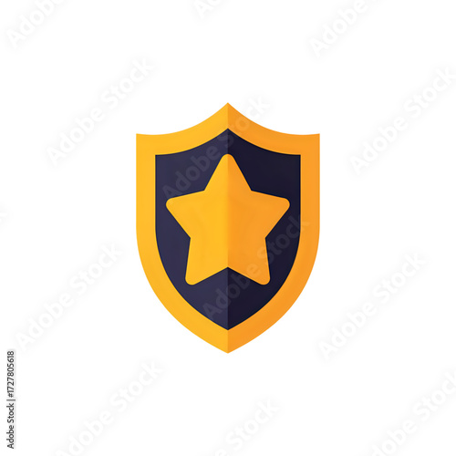 Golden star badge emblem excellence achievement award