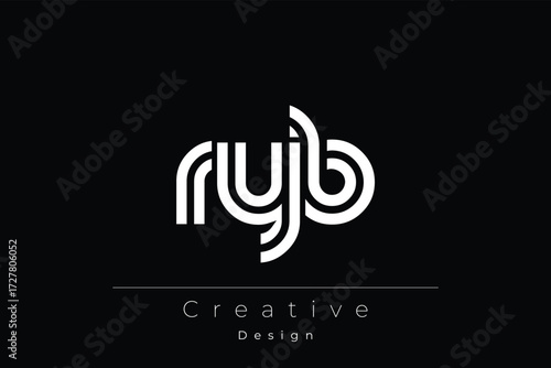 RYB Creative Unique Modern Letter Logo Design