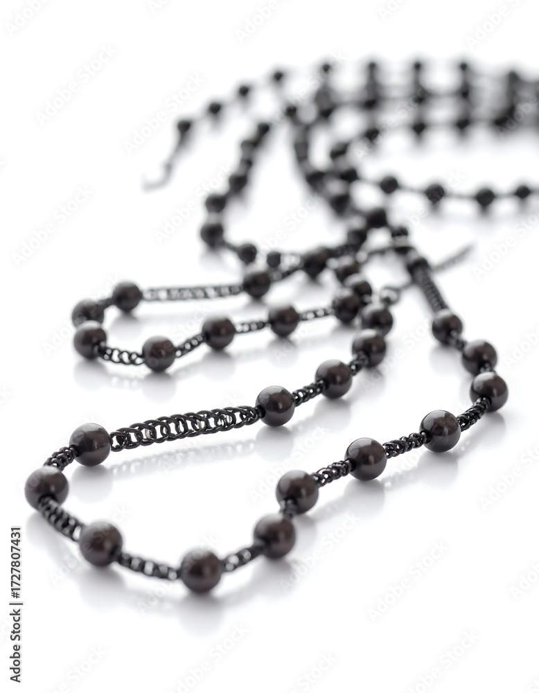 Obraz premium Black beaded necklace