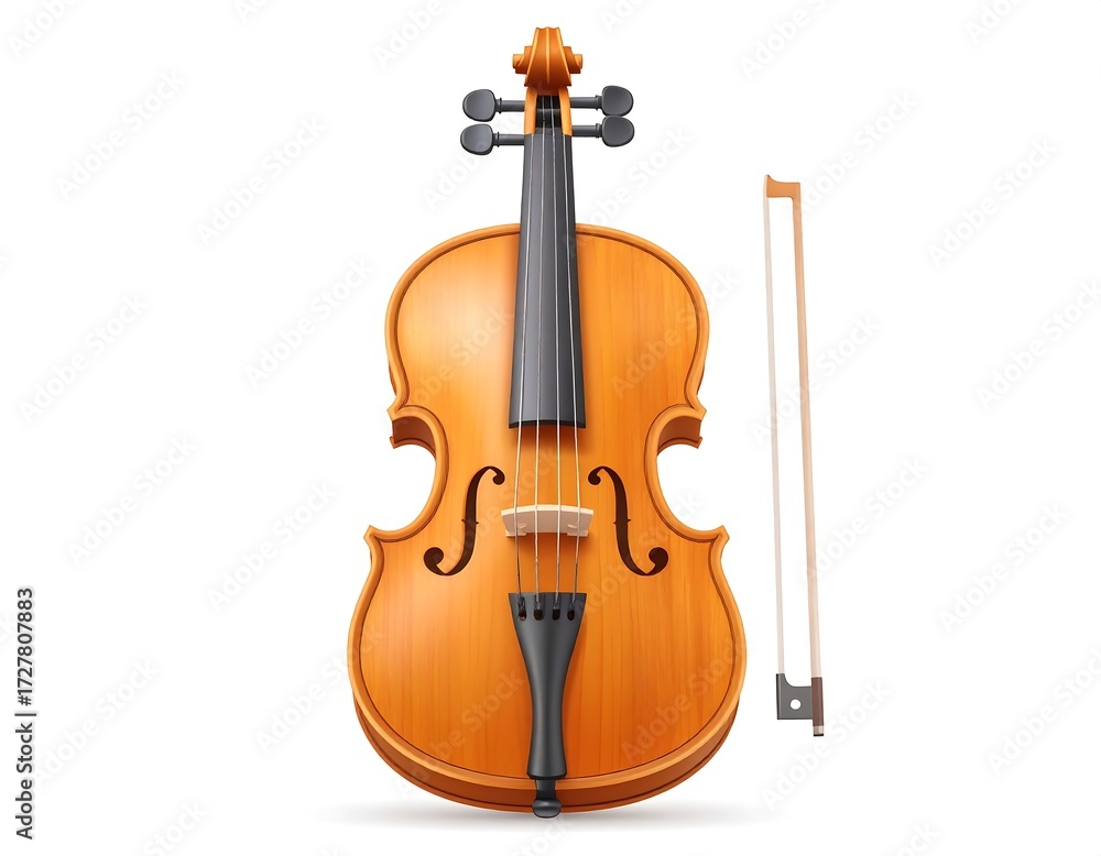 Fototapeta premium Detailed illustration of a classic violin