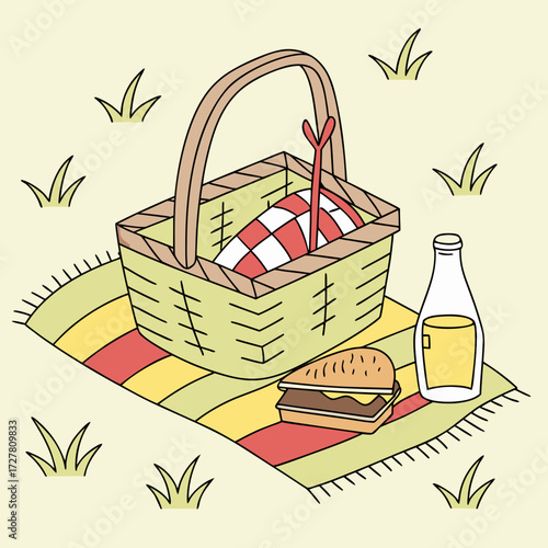 shopping basket with vegetables