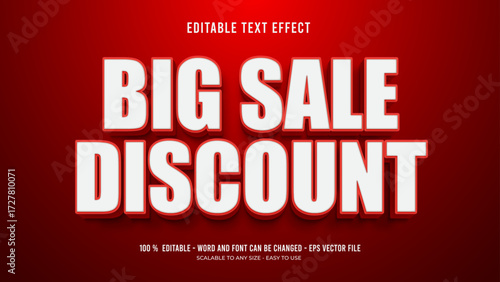 big sale discount editable text effect