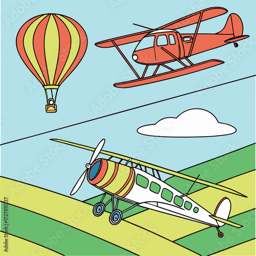 vector illustration of airplane