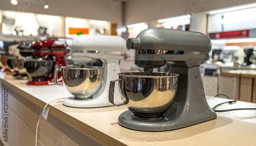 Kitchen appliances on display