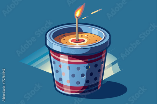 Poke small holes (with a needle or pen) in a paper or plastic cup.
Put an LED light or a battery-powered warmer candle inside.
When the lamp is turned on, the light comes out of the holes and it is ve