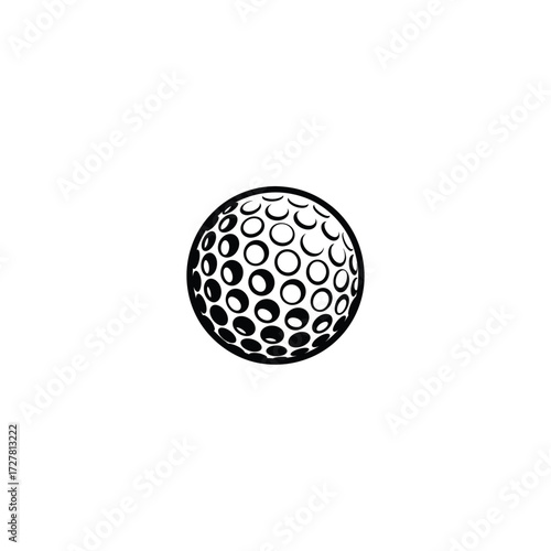Golf ball icon flat vector design