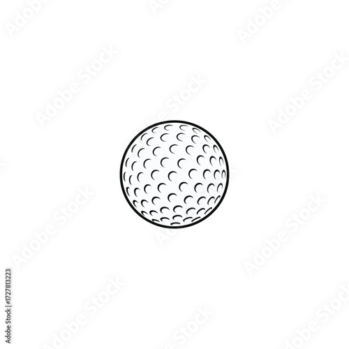 Golf ball icon flat vector design