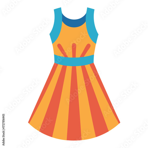 Shop stylish summer dress for women online orange striped casual sundress fashion apparel clothing