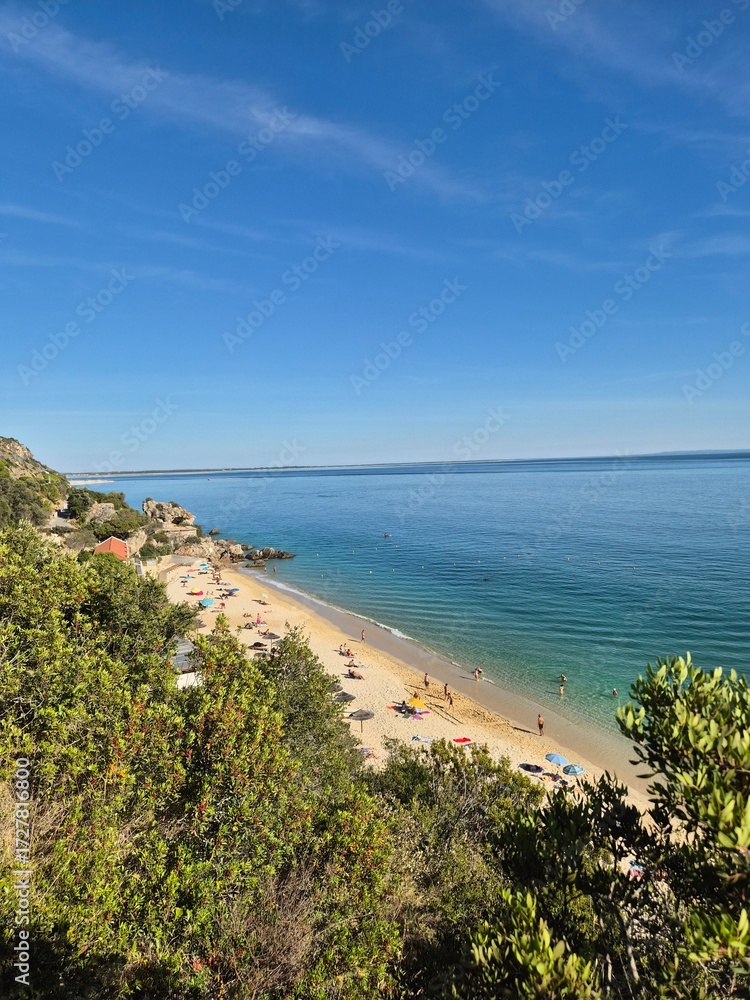 Fototapeta premium View of Galapos Beach, Arrábida Portugal, 26 September 2025