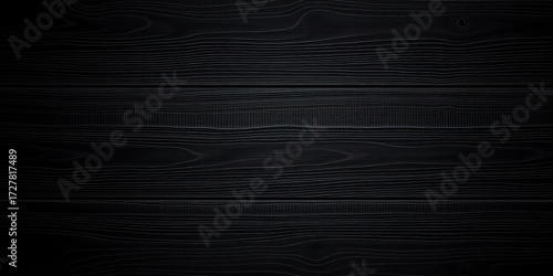 Sleek black horizontal stripes on a black wood texture, seamless pattern,  textile,  sophisticated