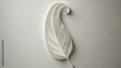White paper feather design