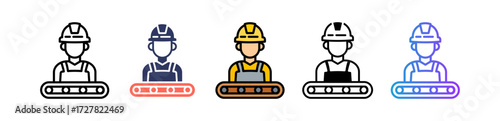 Factory Worker multiple icon