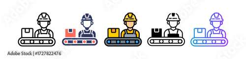 Production Line multiple icon