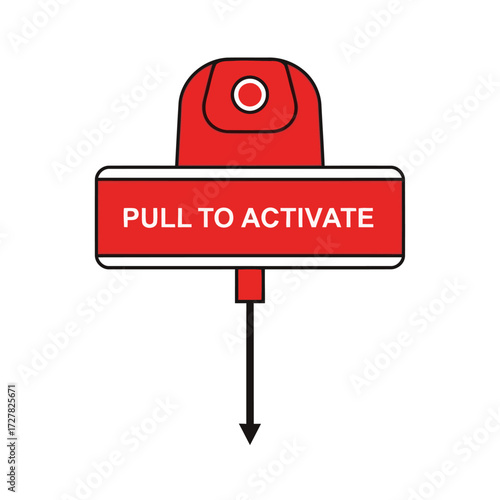 Emergency Pull Station Simple, Clear Design for Quick Activation of Alarm Systems