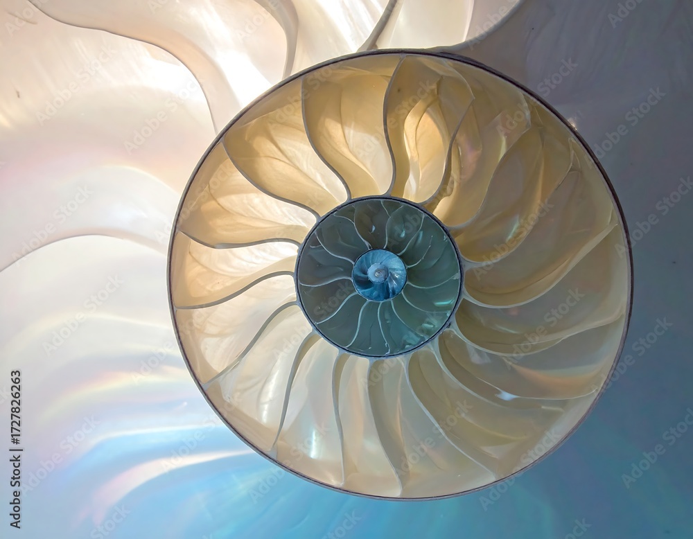 Obraz premium Spiral Shell Art: A Stunning Nautilus Design