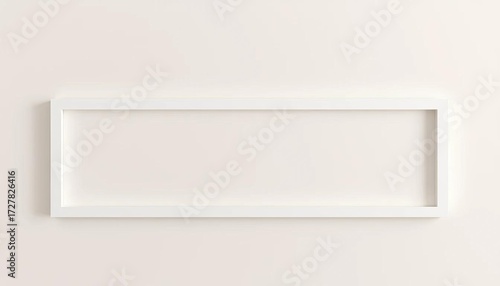 Wallpaper Mural Clean minimalist horizontal white frame on neutral background, ideal for showcasing artwork or design, white frame mockup,  blank frame Torontodigital.ca