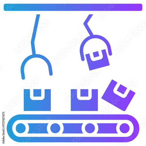 Mass Production glyph gradient icon