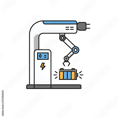 Robotic Arm Charging Battery