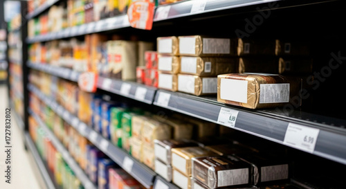 Wallpaper Mural Unidentifiable Coffee Bags on a Supermarket Shelf Torontodigital.ca