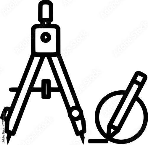 Compass drawing tool design geometry mathematics mathematical precision instrument circle drawing tool
