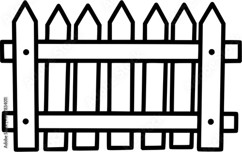 Illustration of fence picket fence garden fence wood fence backyard fence boundary fence simple fence
