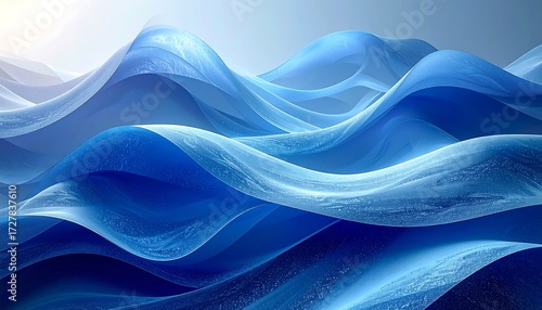 Abstract blue wavy design