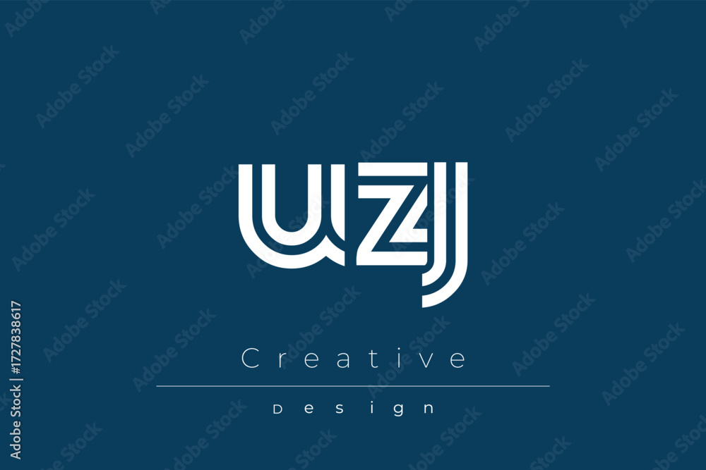 Obraz premium UZJ Creative Unique Modern Letter Logo Design