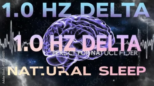 Human Brain Animation with 1.0 Hz Delta Waves for Deep Sleep
