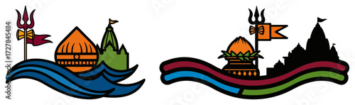 Colorful Vector Banner for the Hindu Kumbh Mela Festival