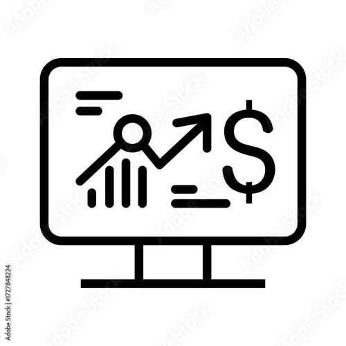 Finance and Business Icon Set: Wallets, Earnings, and Analysis, Monochrome Line Icons for Digital Marketing and Customer Service, Essential Financial and User Persona Vector Graphics Collection