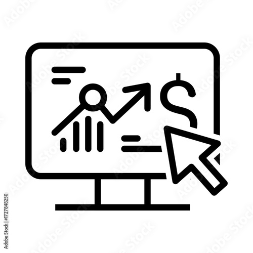Finance and Business Icon Set: Wallets, Earnings, and Analysis, Monochrome Line Icons for Digital Marketing and Customer Service, Essential Financial and User Persona Vector Graphics Collection