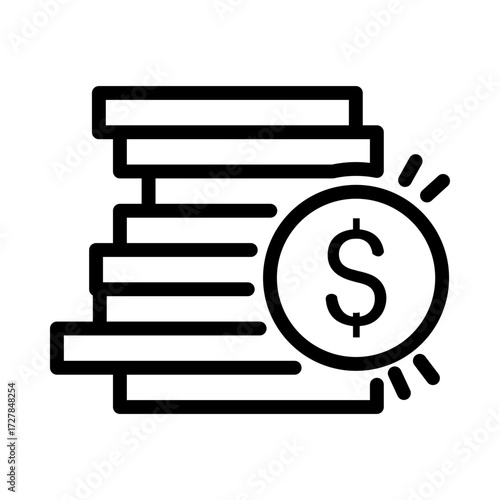 Finance and Business Icon Set: Wallets, Earnings, and Analysis, Monochrome Line Icons for Digital Marketing and Customer Service, Essential Financial and User Persona Vector Graphics Collection