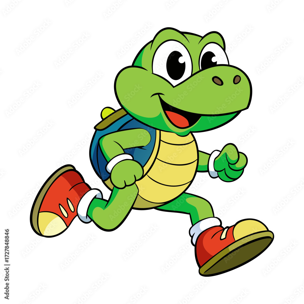 Fototapeta premium Running turtle sneakers