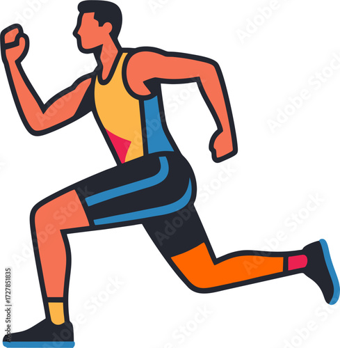 Silhouette of a runner