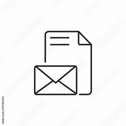 letter mail icon sign vector