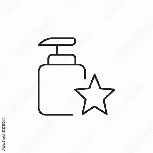 liquid soap star favorite icon sign vector