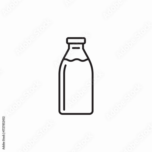 milk bottle icon sign vector