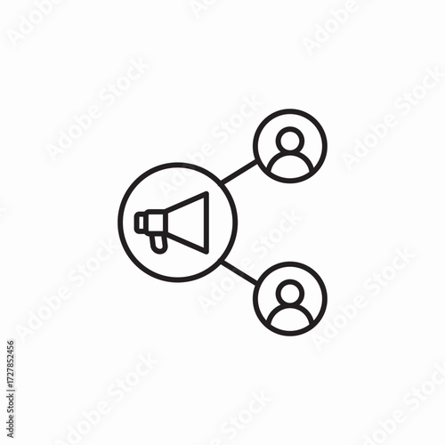 marketing audience icon sign vector