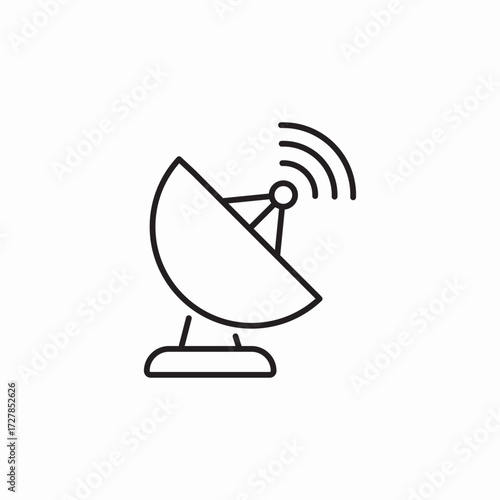 satellite broadcast icon sign vector