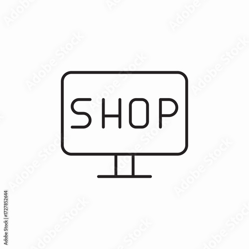 shop stand banner icon sign vector