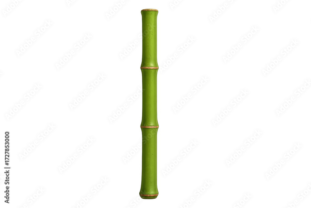 Fototapeta premium Bamboo stalk segment standing isolated on transparent background