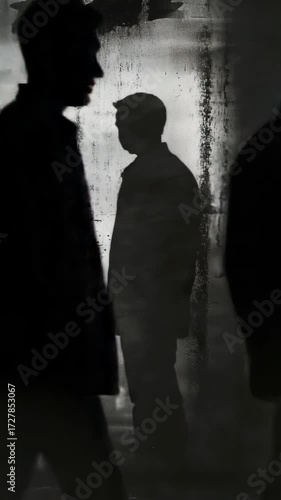 A group of people walking in the rain