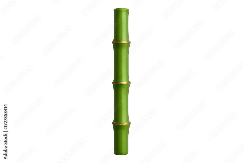Fototapeta premium Green bamboo stalk on transparent background
